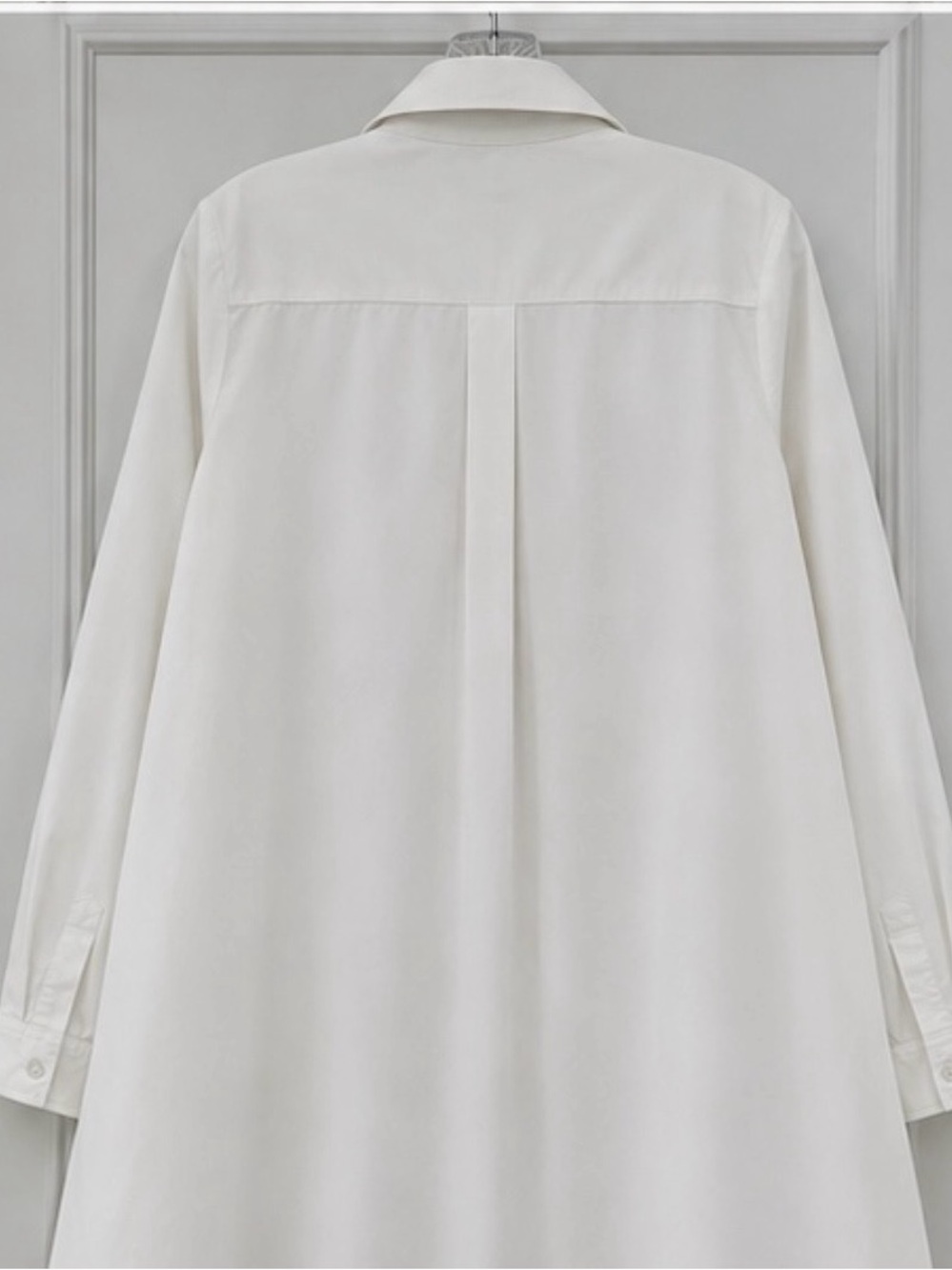 crown & ivy White Long-Sleeve Shirt Dress - Picture 2 of 3